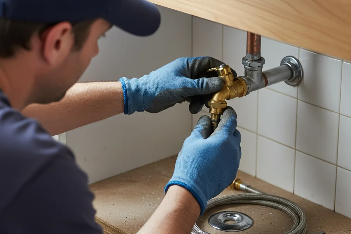 Shutoff valve and fitting work during Faucet and Fixture Repair in Lake Como